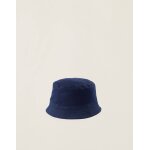 Chapeau en serg� avec bandes lat�rales bleu fonc�