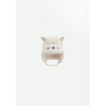 Chapka bb en velours ctel gribouille ecru