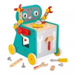 Chariot en bois robot - 3 outils 38 accessoires multicolore