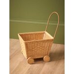 Chariot enfant en rotin naturel