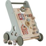 Chariot de marche en bois little farm multicolore
