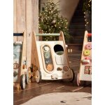 Chariot de marche avec freins hano en bois fsc multicolore