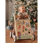 Chariot de marche pliable les animaux joyeux en bois fsc bois