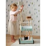 Chariot de mnage en bois fsc vert