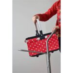 Chariot en m�tal avec panier de transport avec 40 miniatures rouge