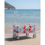 Chariot pliable tout terrain pour plage enfant bleu