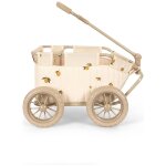 Chariot poussette pour enfant ecru, jaune, vert