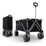 Chariot de transport pliable, capacit� 130 litres, capacit� charge 100 kg, poids 10kg noir