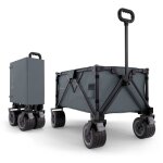 Chariot de transport pliable, capacit� 130 litres, capacit� charge 100 kg, poids 10kg noir / gris / anthracite ...