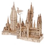 Ch�teau de poudlard maquette en bois harry potter � construire, puzzle 3d magique brown