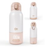 Chauffe - biberon mobile kinderkraft gaja 2 en 1 avec thermos 500 ml, �cran num�rique, chauffe rapide ...