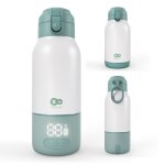 Chauffe - biberon mobile kinderkraft gaja 2 en 1 avec thermos 500 ml, �cran num�rique, chauffe rapide ...