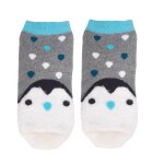 Chaussettes basses antid�rapantes enfant pingouin gris chin� 1 / 4 ans gris chin�
