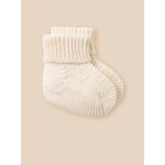 Chaussettes b�b� - coton biologique et laine ecru