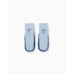 Chaussettes - chaussons avec semelle antid�rapante et stitch bleu clair
