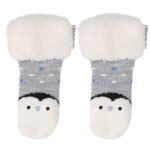 Chaussettes fourr�es enfant gris chin� gris chin�