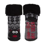Chaussettes fourr�es enfant no�l gris 1 / 8 ans gris chin�