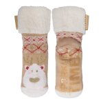 Chaussettes fourres enfant ours nol beige 1 / 8 ans multico beige