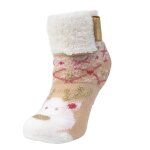 Chaussettes fourrées enfant ours noël beige 1 / 8 ans multico beige Chaussettes fourrées enfant ours noël beige 1 / 8 ans multico beige