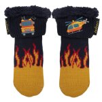 Chaussettes fourr�es gar�on pompier bleu canard bleu canard