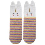 Chaussettes mi - hautes antid�rapantes fille licorne multicolor 5 / 8ans multicolor