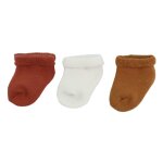 Chaussettes naissance terracotta