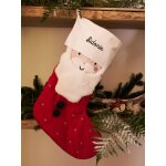 Chaussette nol personnalisable pre nol rouge