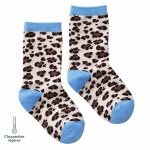 Chaussettes sans couture l�opard beige