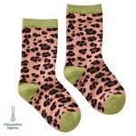 Chaussettes sans couture l�opard rose