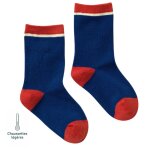 Chaussettes sans couture unies bleu