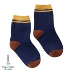 Chaussettes sans couture unies bleu