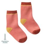 Chaussettes sans couture unies rose