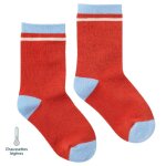 Chaussettes sans couture unies rouge