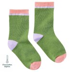 Chaussettes sans couture unies vert