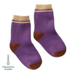 Chaussettes sans couture unies vert
