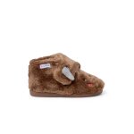 Chaussons animaux peluche taupe