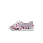 Chaussons babouches r�glables souris gris et rose