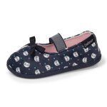 Chaussons ballerines avec �lastique de maintien, semelle antid�rapante marine