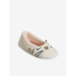 Chaussons ballerine intrieur velours enfant cru