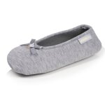 Chaussons ballerines jersey, semelle gomme antid�rapante gris chin�