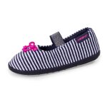 Chaussons ballerines semelle antidrapante rayures