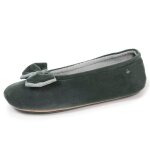 Chaussons ballerines semelle int�rieure moelleuse et confortable sauge