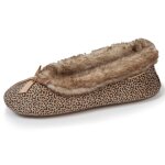 Chaussons ballerines semelle ultra - souple, confortables, semelle  mmoire de forme lopard