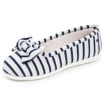 Chaussons ballerines souples, ultra confortables et l�gers, confort technologie everywear rayuresbleues ...