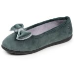Chaussons ballerines souples, ultra confortables et l�gers, confort technologie everywear sauge noeud ...
