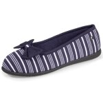 Chaussons ballerines ultra confortables rayure marinire