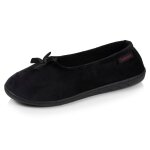 Chaussons ballerines ultra confortables semelle � m�moire de forme noir