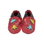 Chaussons bb car traffic jam rouge marine