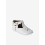 Chaussons b�b� cuir blanc