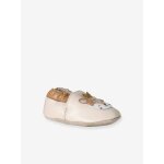 Chaussons b�b� cuir souple beige